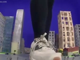 Krása fictional fantazie giantess, volný dospělý film 3f