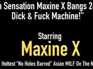 Vollbusig asiatisch maxine x muschi fickt 24 zoll schwanz & mechanical fick toy&excl;