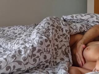 Real Couple morning bedroom, where husband stick his hard prick into wife's morning wet and warm pussy