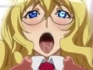 Rondborstig anime blondine het nemen vet piemel in nauw bips gat